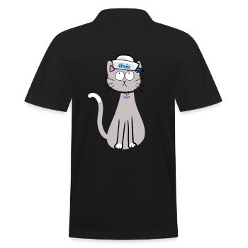 Matrosen Katze Kätzchen Katzen Kinder Moin - Männer Poloshirt - Schwarz - Hinten - Kai (181cm)