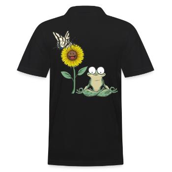 Grenouille, Grenouilles, Crapaud, Amphibien - Polo Homme - noir - Dos - Kai (181cm)