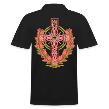 Croix Roses Croix Croix Jésus Dieu - Polo Homme - noir - Dos - Kai (181cm)
