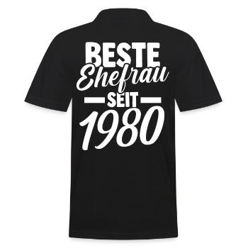 Meilleure épouse de la Saint-Valentin depuis 1980 - Polo Homme - noir - Dos - Kai (181cm)