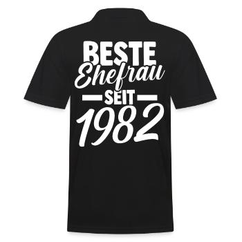 Meilleure épouse de la Saint-Valentin depuis 1982 - Polo Homme - noir - Dos - Kai (181cm)