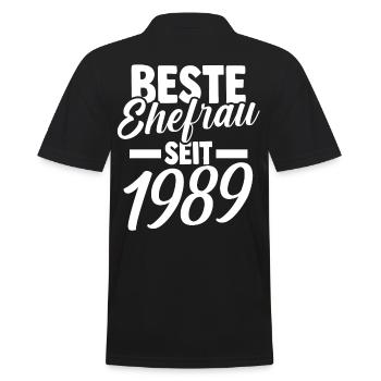 Meilleure épouse de la Saint-Valentin depuis 1989 - Polo Homme - noir - Dos - Kai (181cm)