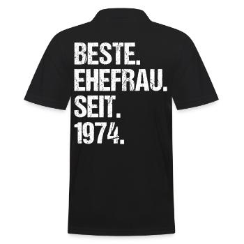 Meilleure épouse de la Saint-Valentin depuis 1974 - Polo Homme - noir - Dos - Kai (181cm)