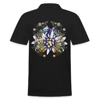 Alpes Montagnes Montagnes Nature Fleurs Nature Amoureux de la Nature - Polo Homme - noir - Dos - Kai (181cm)