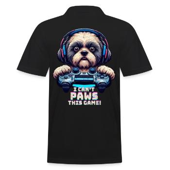 Spiele-Nerds, Shih Tzu Hundeliebhaber - Männer Poloshirt - Schwarz - Hinten - Kai (181cm)