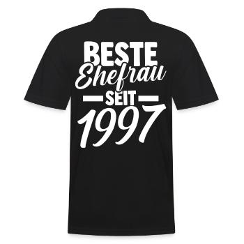 Meilleure épouse de la Saint-Valentin depuis 1997 - Polo Homme - noir - Dos - Kai (181cm)
