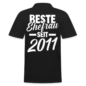 Meilleure épouse de la Saint-Valentin depuis 2011 - Polo Homme - noir - Dos - Kai (181cm)