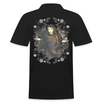 Natur Wald Schamanin okkult spirituell Myth - Männer Poloshirt - Schwarz - Hinten - Kai (181cm)