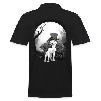 Wehrwolf Wolf Wolves Halloween Medieval Dog - Men's Polo Shirt - black - Back - Kai (181cm)
