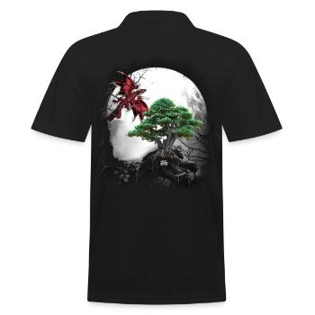 Fairy Tale Mythical Creature Dragon Dragon Fairy Tale Character Myth - Men's Polo Shirt - black - Back - Kai (181cm)