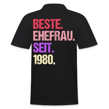 Meilleure épouse de la Saint-Valentin depuis 1980 - Polo Homme - noir - Dos - Kai (181cm)
