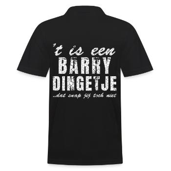 Design de chemise avec le nom Barry, personnalisé - Polo Homme - noir - Dos - Kai (181cm)