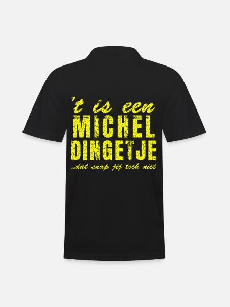 Personalised quote shirt design Michel - Men's Polo Shirt - black