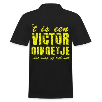 Personalised gifts for Victor - Men's Polo Shirt - black - Back - Kai (181cm)