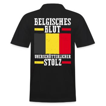Belge Belgique - Polo Homme - noir - Dos - Kai (181cm)