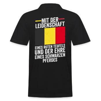 Belge Belgique - Polo Homme - noir - Dos - Kai (181cm)