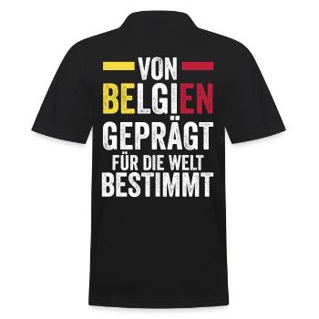 Belgier Belgisch Belgien - Männer Poloshirt - Schwarz - Hinten - Kai (181cm)
