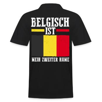Belgian Belgian Belgium - Men's Polo Shirt - black - Back - Kai (181cm)