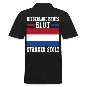 Netherlands Netherlands Holland - Men's Polo Shirt - black - Back - Kai (181cm)
