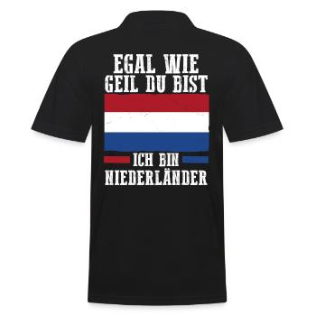 Netherlands Netherlands Holland - Men's Polo Shirt - black - Back - Kai (181cm)