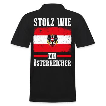 Austrians Austria - Men's Polo Shirt - black - Back - Kai (181cm)