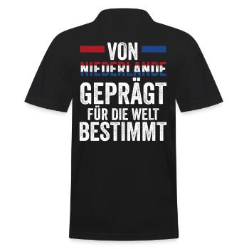Netherlands Netherlands Holland - Men's Polo Shirt - black - Back - Kai (181cm)