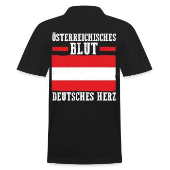 Austrian German Austria - Men's Polo Shirt - black - Back - Kai (181cm)