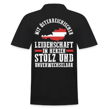 Austrians Austria - Men's Polo Shirt - black - Back - Kai (181cm)