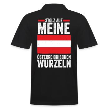 Austrians Austria - Men's Polo Shirt - black - Back - Kai (181cm)