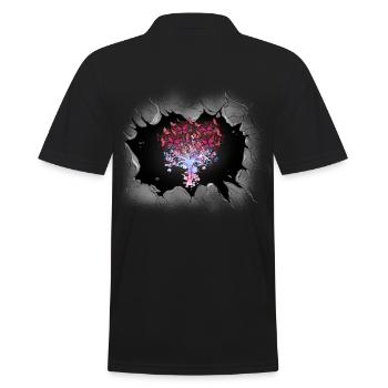 Tree Trees Butterflies Nature - Men's Polo Shirt - black - Back - Kai (181cm)