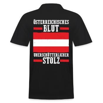 Austrians Austria - Men's Polo Shirt - black - Back - Kai (181cm)