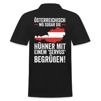 Austrians Austria - Men's Polo Shirt - black - Back - Kai (181cm)