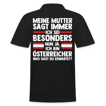 Austrians Austria - Men's Polo Shirt - black - Back - Kai (181cm)