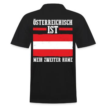 Austrians Austria - Men's Polo Shirt - black - Back - Kai (181cm)