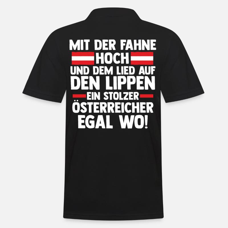Autrichiens Autriche - Polo Homme - noir