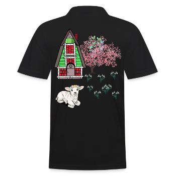 Frohe Ostern Lamm Schaff Ostern Natur Frühling - Männer Poloshirt - Schwarz - Hinten - Kai (181cm)