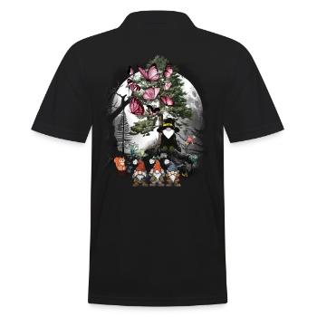 Fairy Tale Fairy Tale Character Gnome Wizard Dwarfs Child - Men's Polo Shirt - black - Back - Kai (181cm)
