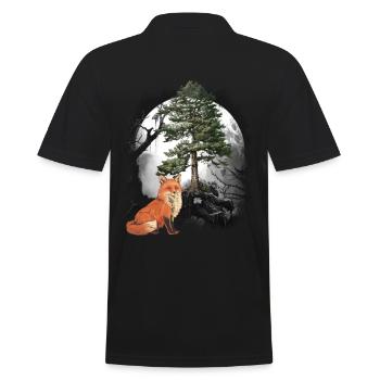 Renards, renards, habitants de la forêt, animaux de la forêt - Polo Homme - noir - Dos - Kai (181cm)