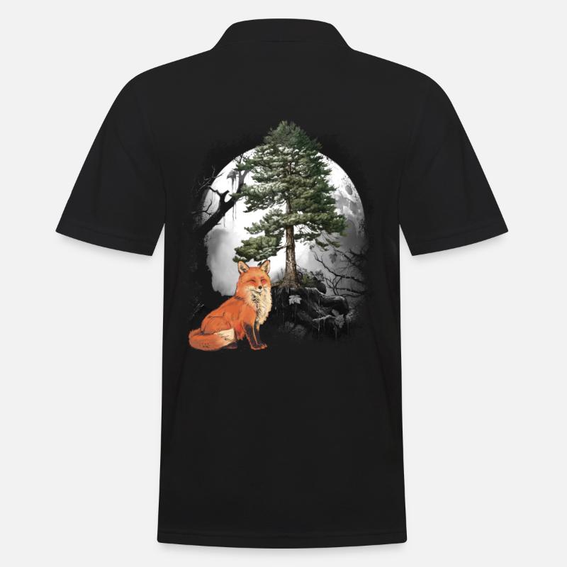 Fuchs Füchse Waldbewohner Waldtiere - Männer Poloshirt - Schwarz