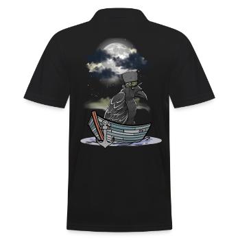 Corbeau Corbeau Corbeau Ferry Halloween Bateau Mystique - Polo Homme - noir - Dos - Kai (181cm)