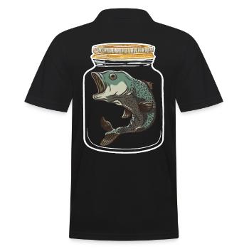 Fish Fish Angler Fishing Fishing - Men's Polo Shirt - black - Back - Kai (181cm)