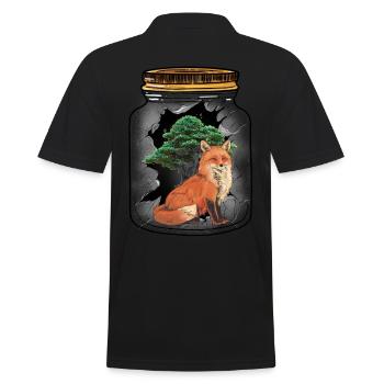 Renard, Renards, Habitants De La Forêt, Arbre - Polo Homme - noir - Dos - Kai (181cm)