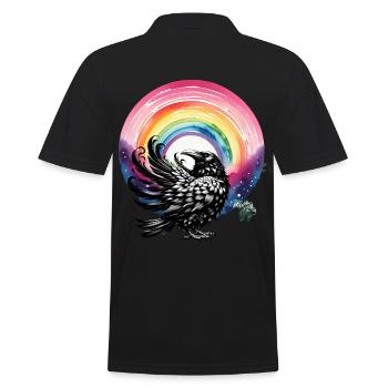 Corbeaux arc-en-ciel Corbeaux Corbeau Printemps corbeau - Polo Homme - noir - Dos - Kai (181cm)
