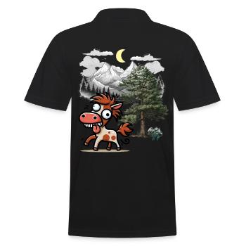 Chevaux Chevaux Cheval sauvage Crazy Horse Ross Cavalier - Polo Homme - noir - Dos - Kai (181cm)