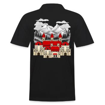 King Kings Fairy Tale Castle Fortress Gurg Knights - Men's Polo Shirt - black - Back - Kai (181cm)