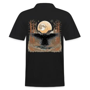Ravens, Crows, Wilderness, Nature, Crow, Raven - Men's Polo Shirt - black - Back - Kai (181cm)