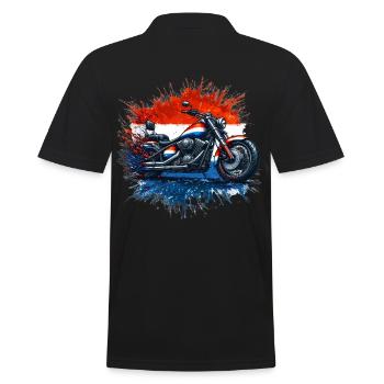 Dutch pride : t-shirt moto aux couleurs néerlandaises - Polo Homme - noir - Dos - Kai (181cm)