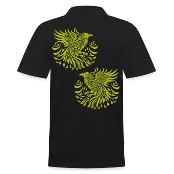 Corbeau Corbeau Oiseaux Corbeaux Occulte Corbeau Corbeau - Polo Homme - noir - Dos - Kai (181cm)