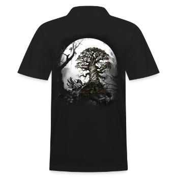Halloween Corbeau Corbeau Forêt Créature Forêt Occulte - Polo Homme - noir - Dos - Kai (181cm)