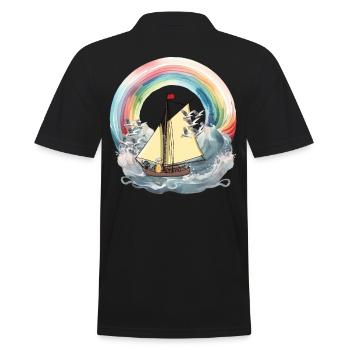 Bateau Peanut Bateaux Rainbow Ship Sailing Nut - Polo Homme - noir - Dos - Kai (181cm)